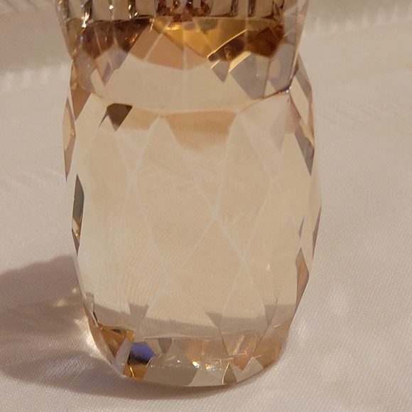 VINTAGE SIMON DESIGN AMBER SKIMMER CRYSTAL OWL - Picture 5 of 6
